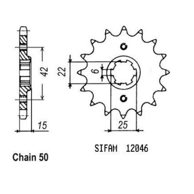 Přední řetězové kolečko Honda
